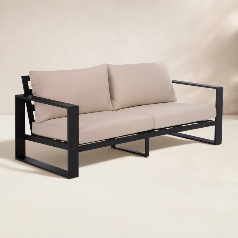 Dwyer Fash Aluminum Sofa, Black