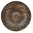 Jem 22 Inch Side End Table, Round Top, Hand Carved Boho Mandala Design With Twisted Base, Brown Mango Wood