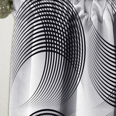 Panneau de rideau simple occultant monochrome Mid-Century