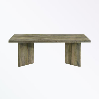 Rectangular Wood Coffee Table with sturdy legs