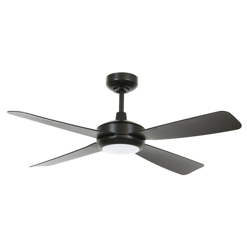 Nhek 107'' Ceiling Fan with Light Kit, Black