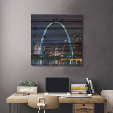 Trademark Fine Art 'St. Louis Arch with Starburst Moon' Canvas Art by Galloimages Online