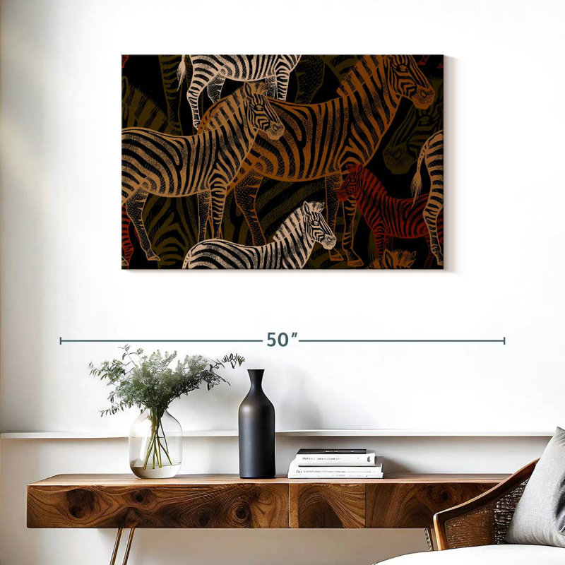 Brampt African Zebras Pattern, 24" H x 36" W