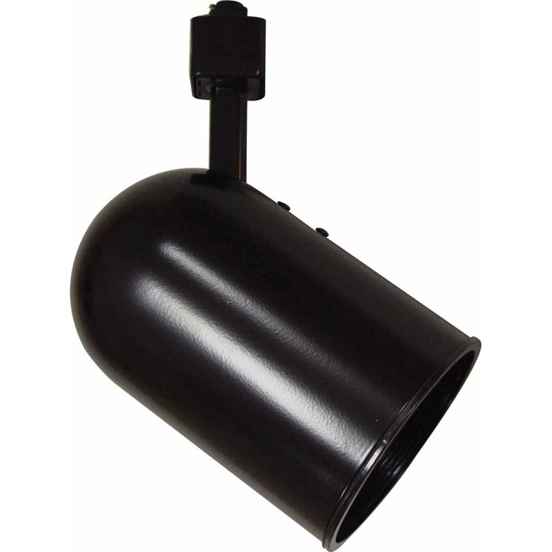 1-Light Indoor White Adjustable Standard Large Round Back Track Head, 4.5" H x 9.75" W x 9.75" D, White