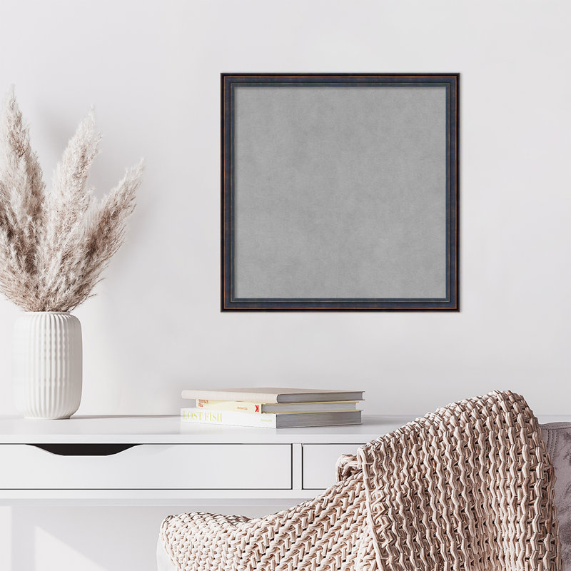 Tableau magnétique à cadre arrondi bronze foncé, H 18 po x l 18 po
