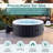 Costway Round Spa Pool Inflatable Hot Tub With 110 Air Jets Electric Heater Pump-99445455