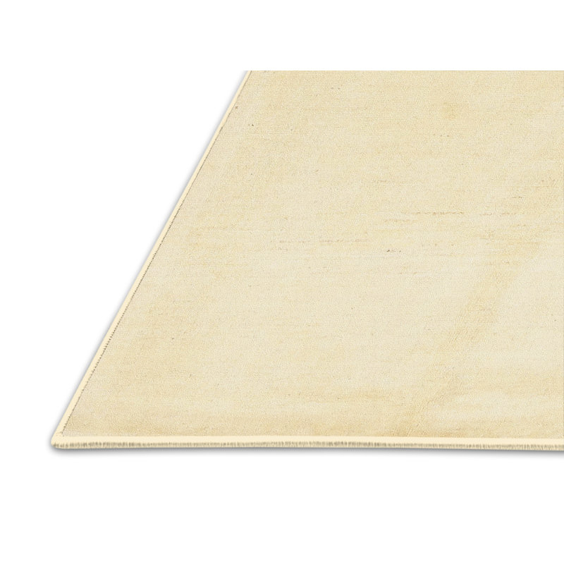 Tapis de zone ivoire contemporaine, Rectangle 7 pi x 10 pi