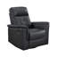 Fauteuil inclinable et pivotant en cuir-11409363