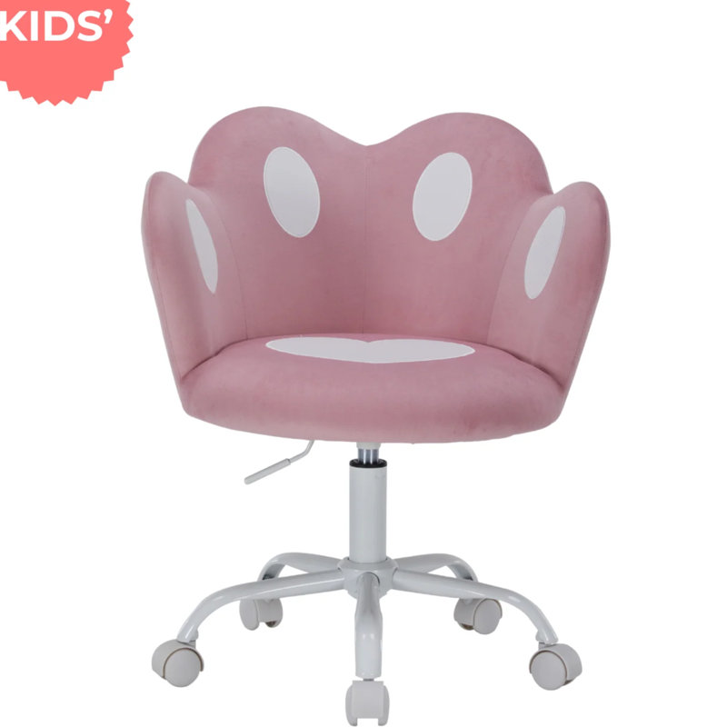 Fauteuil de coiffeuse pivotant Kids Kiki avec revêtement en velours ultra lisse