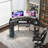 Maurece 63" Gaming Desk, L Shaped Computer Desk with Storage Shelf & Power Outlets