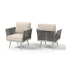 Outdoor Patio Lounge Chair With Woven Rattan Wicker