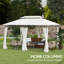 Outsunny 3 x 4m Garden Gazebo with Sides Double Roof-2096864518