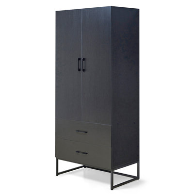Wpfurniture Armoire 73" Tall, Melamine finish, New Design With Metal Base by WPFurniture