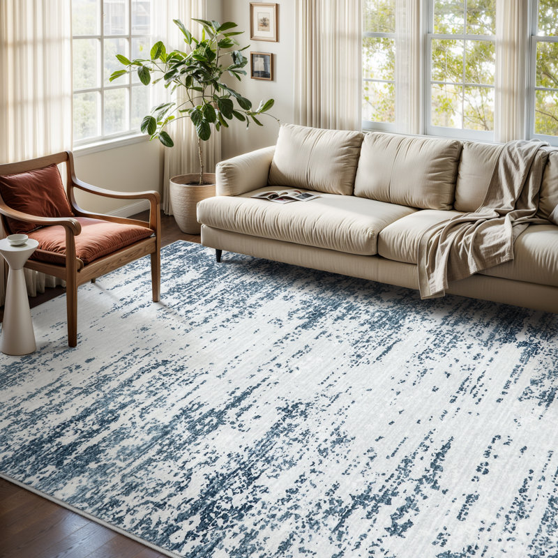 Tapis de sol antidérapant et lavable Kayo, Rectangulaire 8 pi x 10 pi