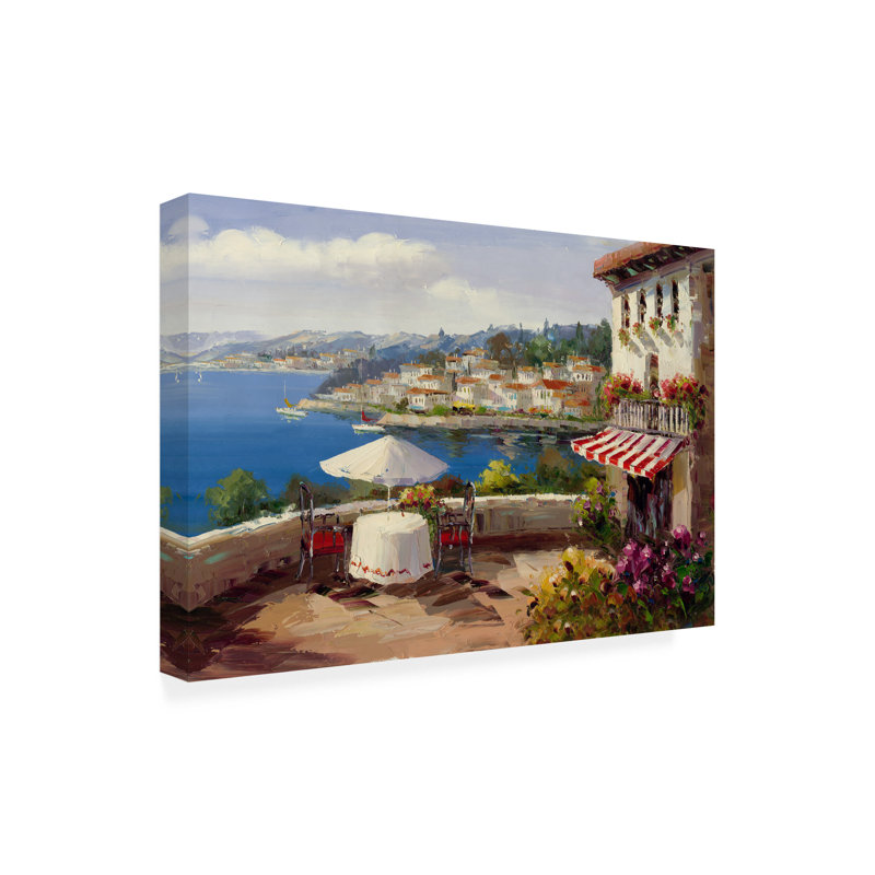 Décoration murale d'extérieur italien après-midi italien, L 47 po x H 30 po