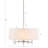 5-Light White Drum Shade Chandelier-114988787