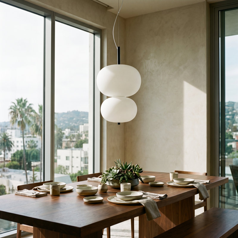 Ilargi 2 - Light LED Pendant, Dark Wood