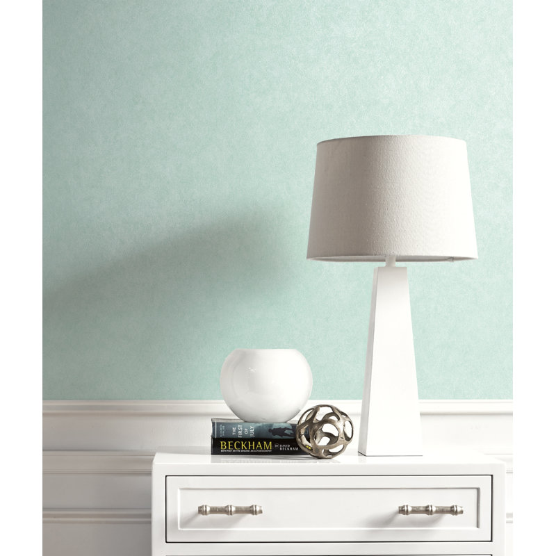 Auroralynn 10.05m x 53cm Textured Metallic Finish Wallpaper Roll, Mint Green