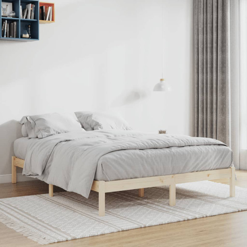 Garang Solid Wood Bed, 193 x 203cm, Wood Pine
