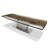 Evandros Walnut Metal Base Dining Table-61053991