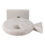 Élégante figurine de poisson en marbre - sculpture d'objets décoratifs pour la maison - statue artistique moderne pour entrée, bureau et console - 10 po, blanc