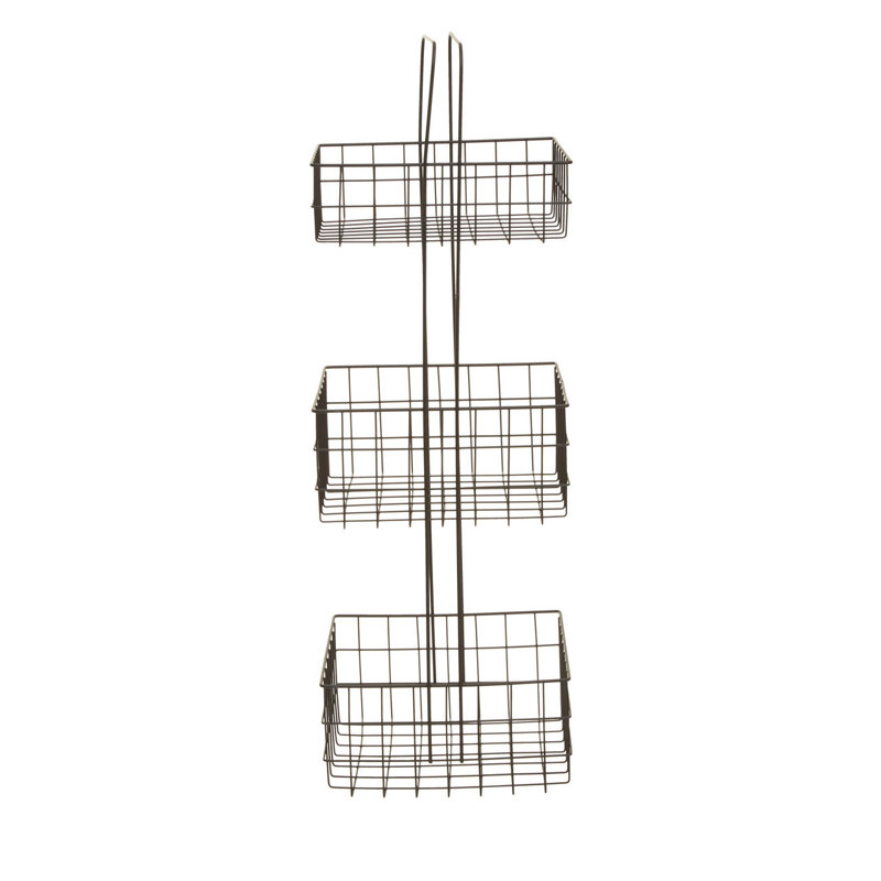 Amalea Freestanding Stainless Steel Shower Caddy, Black