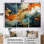 Tempête de marbre bleu et doré V - art mural abstrait-1947897225-1947897226