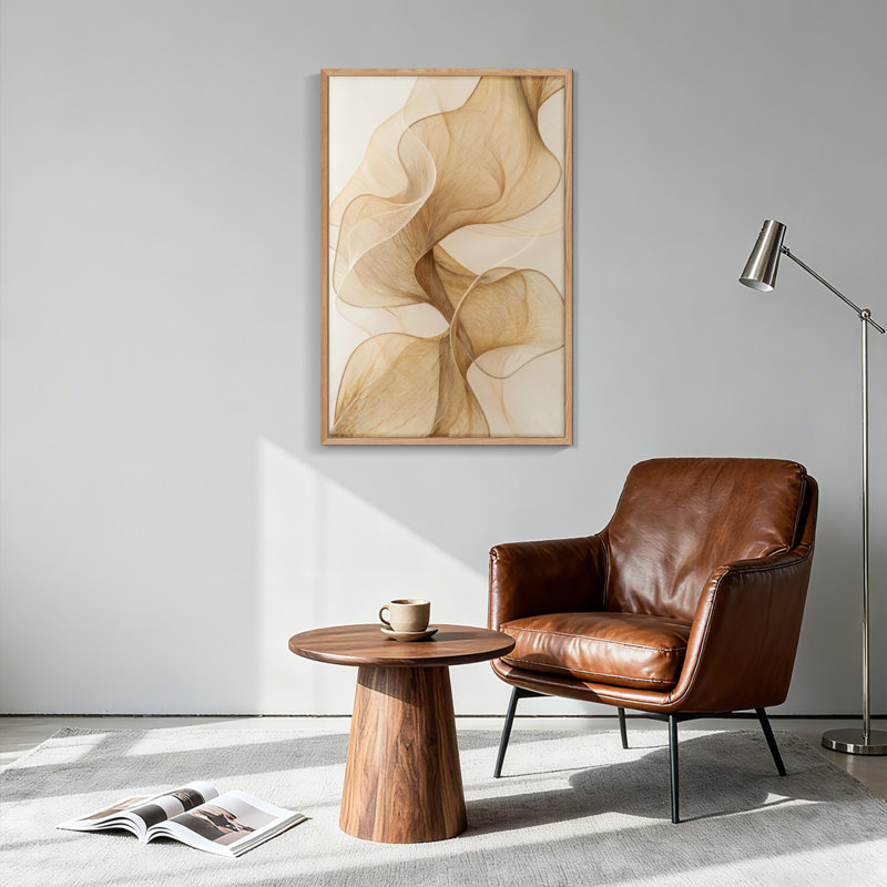 Ensemble de 1 tableau sur toile « Vagues ondulantes », 36"H x 24"W, Natural