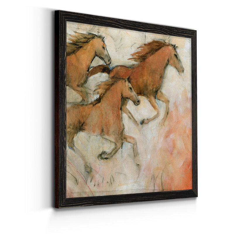 Driftwood géométrie III-impression sur toile, H 21 po x l 21 po x P 1 po, Cadre noir
