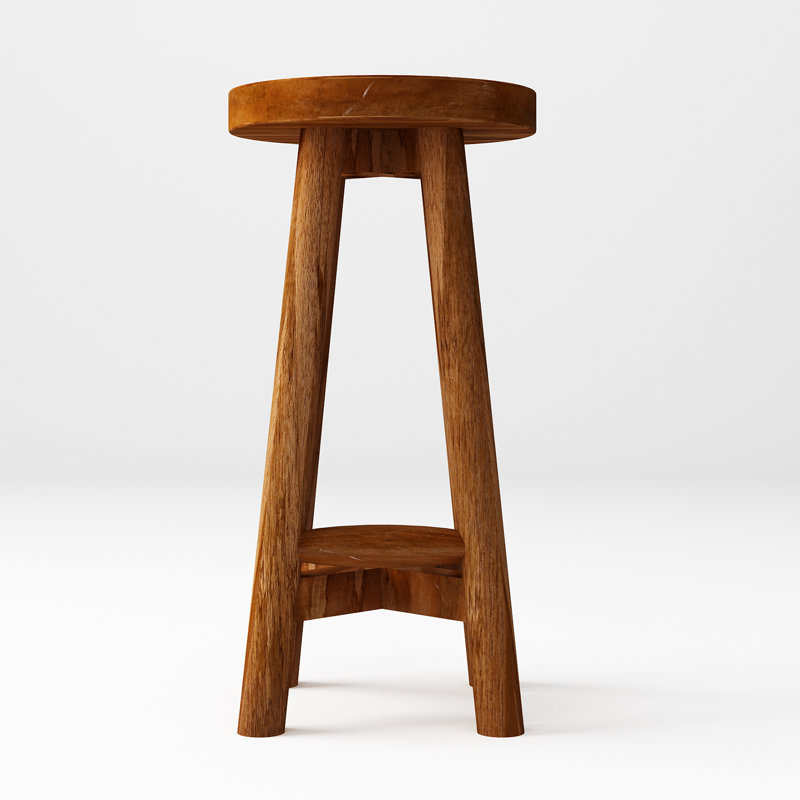 Solid Teak Wood Barstool
