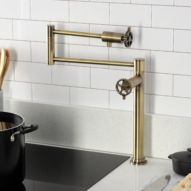 Robinet remplisseur Kingston, Laiton antique
