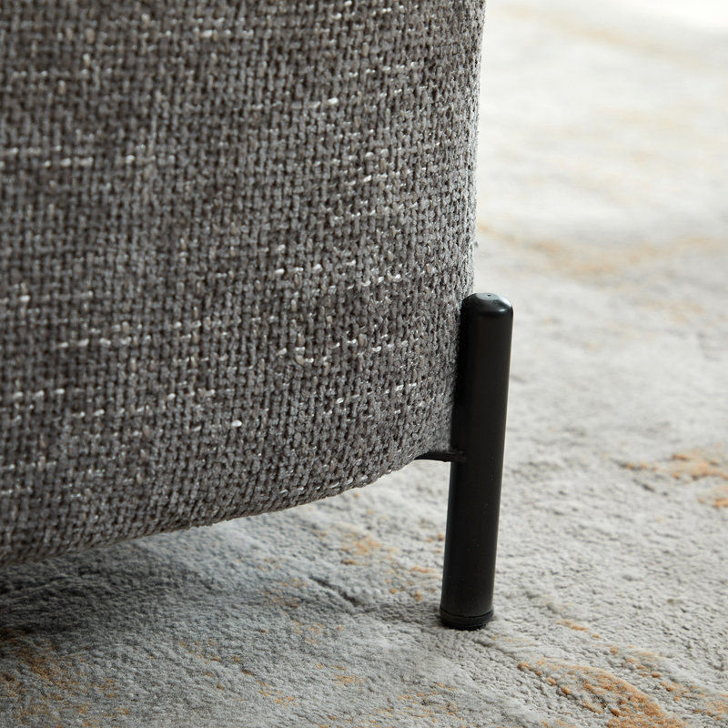 30.3" W Chenille Upholstered Storage Bench Large Ottoman For Living Room, Entryway, Hallway, Charcoal