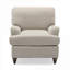 Chaise avec accoudoirs rembourrés 100% polyester doux par Timeless, siège d'appoint classique pour le salon, la chambre à coucher et le bureau