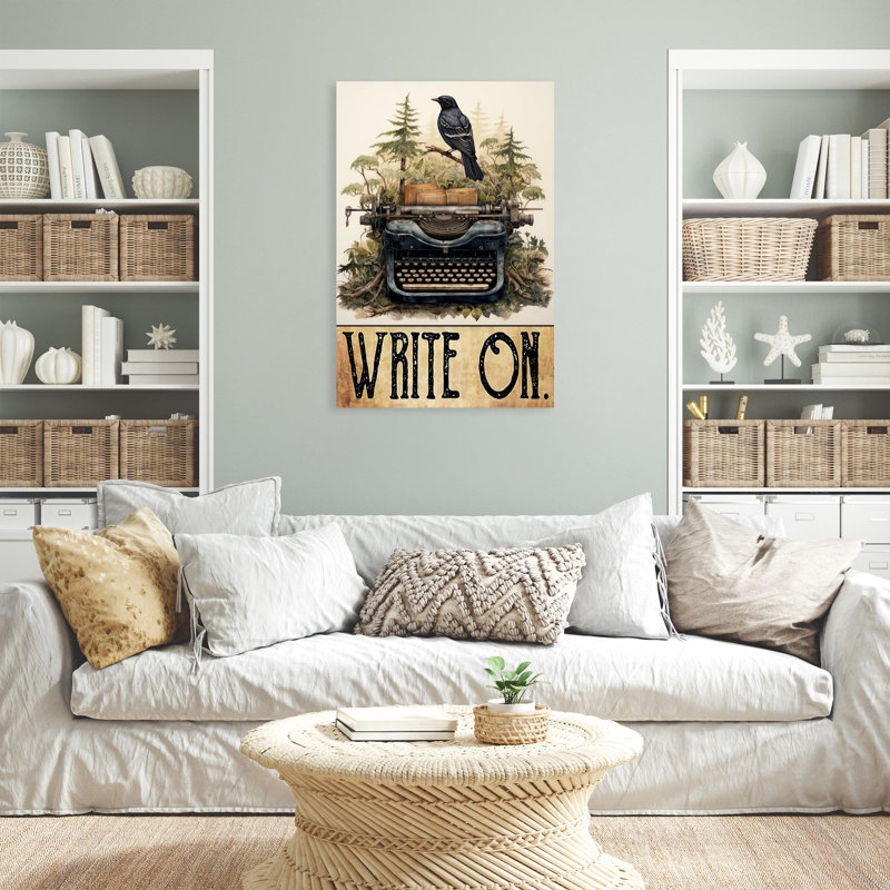 " Writer Write On ", 20" H x 16" W x 1.25" D