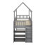 Twin Over Twin House Bunk Bed With Shelves And Drawers-733024511
