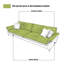 Causeuse coussin orange en cuir véritable