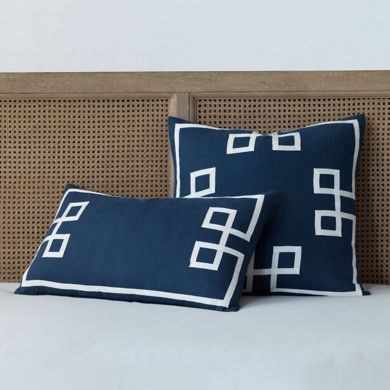 Coussin décoratif en lin Resort, Indigo