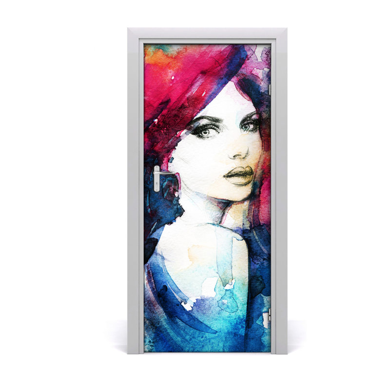 Abstraction Woman Door Decal