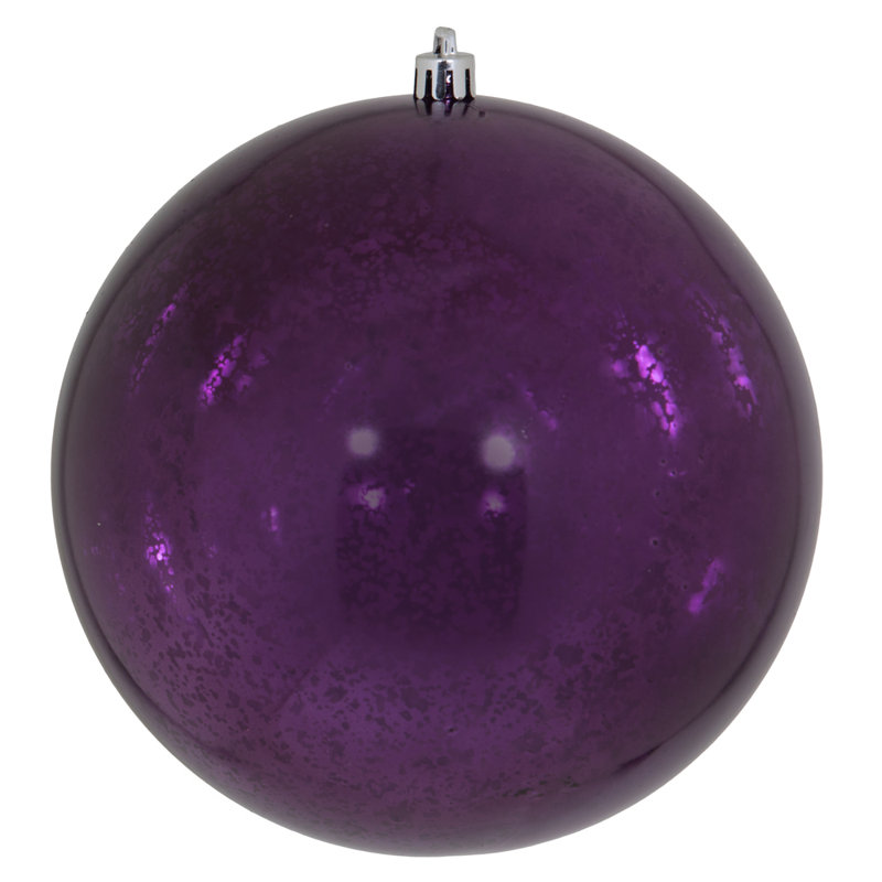 Shiny Mercury Ball Ornament, Plum