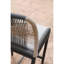 Tabourets de bar de confort, chaises modernes en corde d'aluminium pour bar de patio
