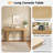 63" Narrow Rustic Sofa Table and Entryway Console in Deep Wood Grain-487469937