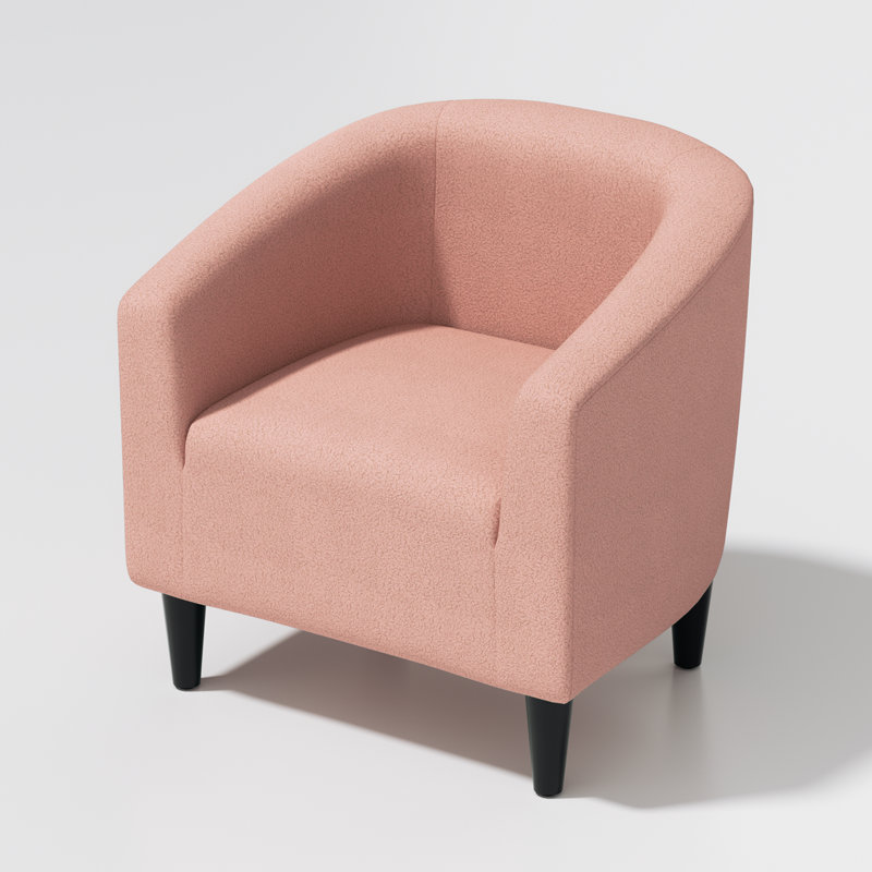 Hasting Upholstered Barrel Shaped Accent Chair Stylish Home Office Sofa Chair with comfy Seat and Backrest Perfect for Living Room Bedroom 