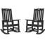 Ensemble de 2 chaises berçantes d'extérieur surdimensionnées à dossier haut toutes saisons-810216029-846018193
