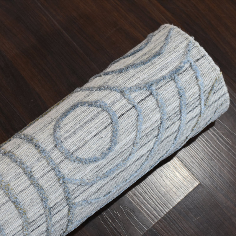 Tapis de couloir gris clair en polypropylène tissé à la main Kilim, Tapis de couloir : 2 pi 6 po x 10 pi