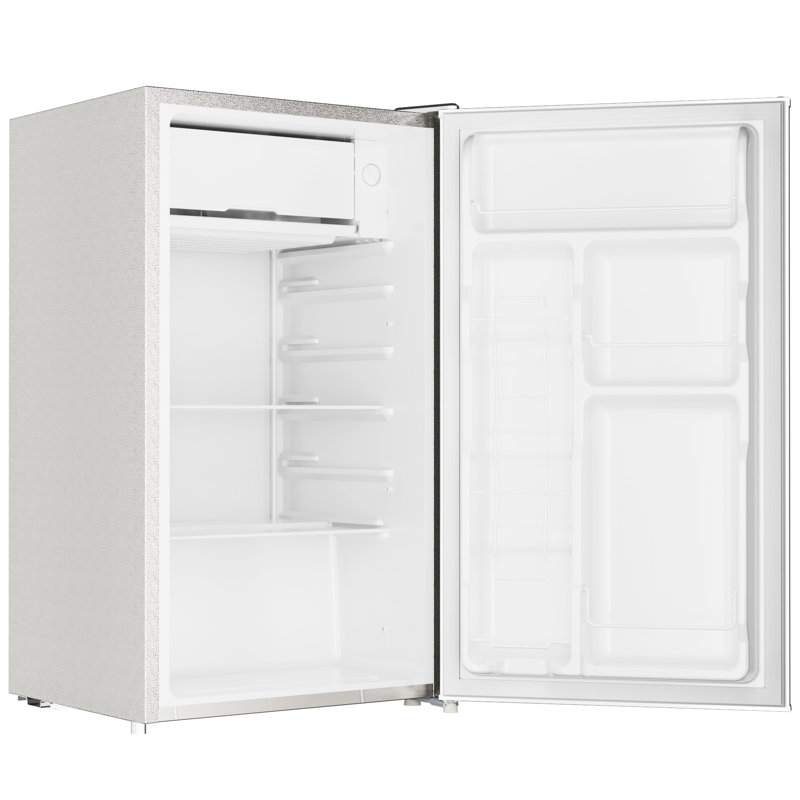 BANGSON 3.2 Cu.Ft Mini Fridge with Freezer, Low Noise Energy Efficient Compact Refrigerator for Dorm Room, Apartment, Office，White