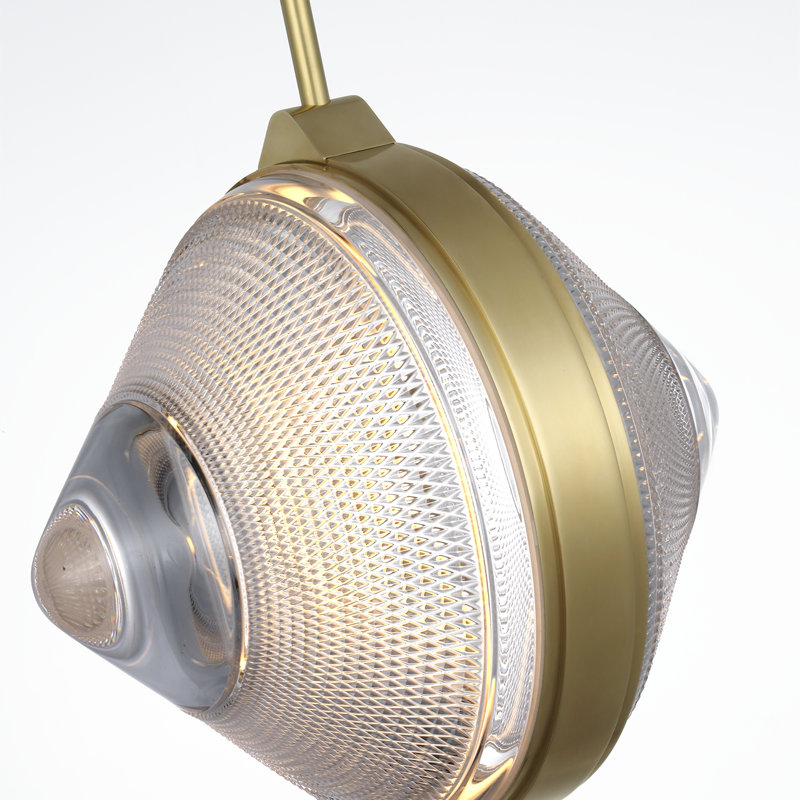 Copper Coast 1 - Light LED Pendant, Natural Brass