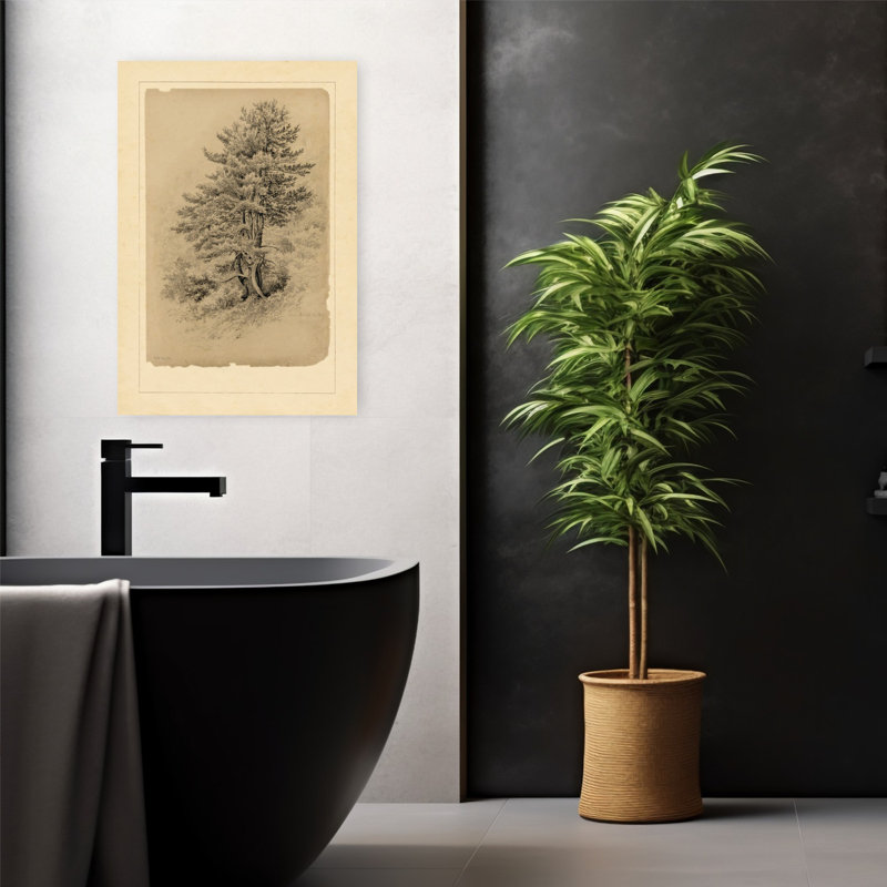 «This Old Tree Vintage Abstract Tree Landscape Art», H 24 po x l 16 po