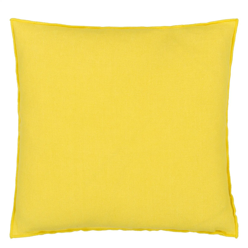 Brera Lino 100% Linen Decorative Pillow, Lagoon/Emerald, 17"H x 17"W
