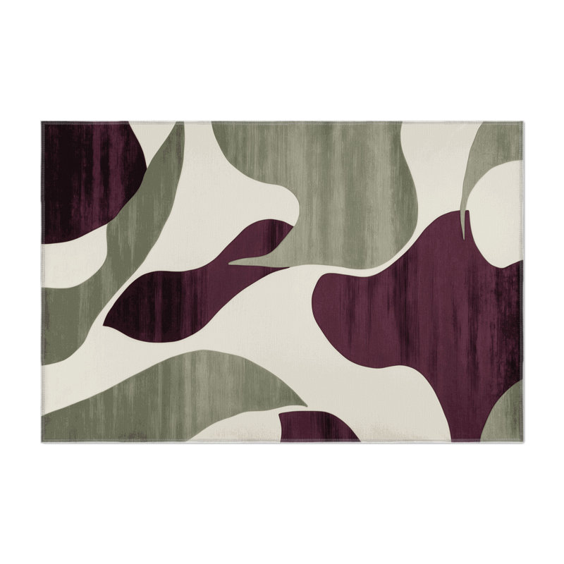 Tapis intérieur et extérieur beige Watercolor, Rectangulaire 2 pi x 3 pi