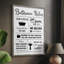 Scrub a Dub Dub Rules, reproduction encadrée - bois massif-1769696999